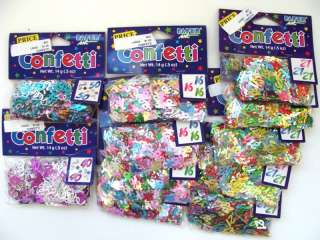 100+ WHOLESALE PARTY SUPPLIES LOT CONFETTI, BAGS, STIRRERS, CANDLE 