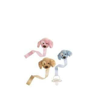  Pink Spunky Puppy Baby Plush Pacifier Clip Toys & Games
