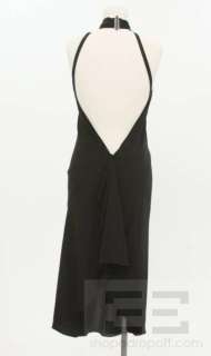 DVF Diane Von Furstenberg Black Silk Katharina Halter Dress Size 4 