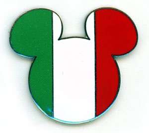 MICKEY MOUSE EARS HEAD ICON Epcot World FLAGS ITALY ORIGINAL ISSUE 