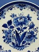 e478 FLORAL 11½ DELFT BLUE PLATE BY THE PORCELEYNE FLES  
