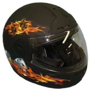  Max603 Flat Black Full Face Motorcycle Helmet X small 