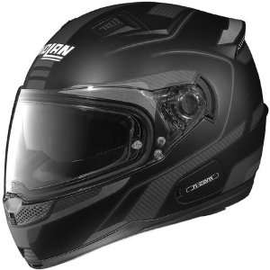   N85 Vintage Flat Black/Anthracite Full Face Helmet (L) Automotive
