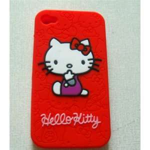 Hello Kitty Embossed Red Flexa silicone case cover for Apple iPhone 