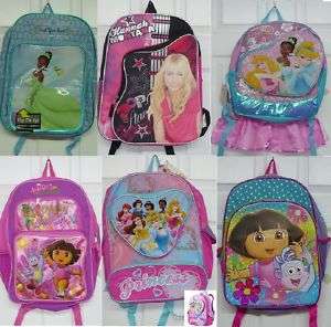 Disney Princess Dora & Hannah Montana Backpacks NEW  