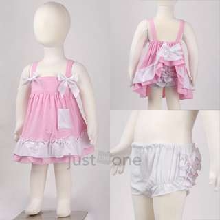   Top Dress + Pants Set New Bloomers Nappy Cover Size 0 3Y Lovely  