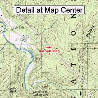 USGS Topographic Quadrangle Map   Hebo, Oregon (Folded/Waterproof 