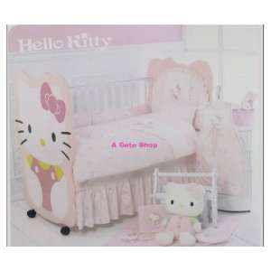  Hello Kitty Pretty Pink 6 pc Crib Set Xmas Gift Cotton 