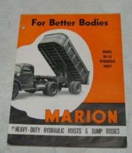 Marion 1950 Truck Hoists & Bodies Brochure  