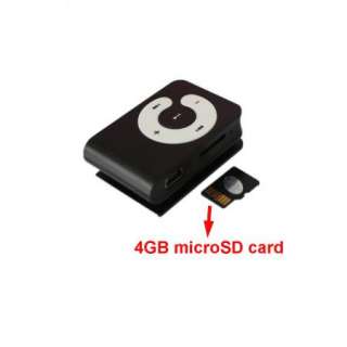 Portable Super Mini Clip  Player Cute Gift 4GB Black  