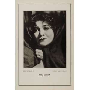 1927 Silent Film Star Vera Gordon Edward Small Print   Original Print 