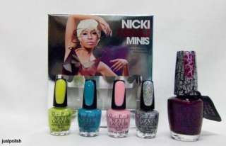 OPI Nail Polish Nicki Minaj MINI + N18 Super Bass Purple Shatter 