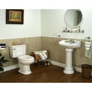 Barclay Vicki Round Front Toilet and 4 Inch Centerset Pedestal Sink 