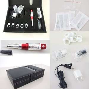  High Quality Permanent Makeup Kit Red Silver Machine 