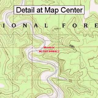 USGS Topographic Quadrangle Map   Moskee, Wyoming (Folded/Waterproof 