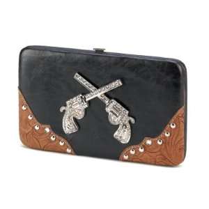  Jeweled Revolver Hinge Wallet 