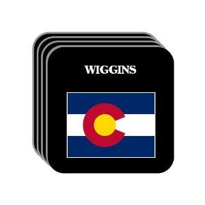 US State Flag   WIGGINS, Colorado (CO) Set of 4 Mini Mousepad Coasters