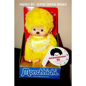 Monchhichi 30th Anniversary Furry Yellow Cutie with Matching Yellow 