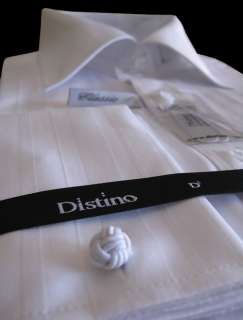 DISTINO French Double Cuff Mens Business Shirt 007 Sz42  