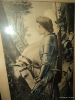 VINTAGE Sir GALAHAD Knight & White HORSE Arts & CRAFTS  