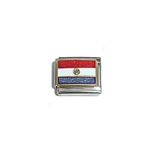   for bracelet   flag of Paraguay modul, Classic italy bracelet modul