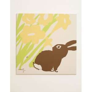  Nursery Hemp Print  Peeking Bunny