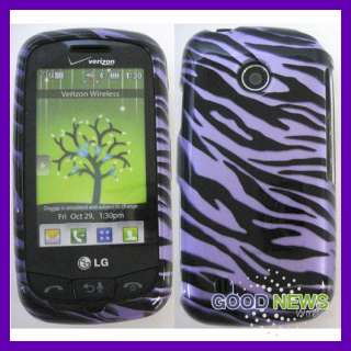 for Verizon LG Cosmos Touch VN270   Purple Zebra Hard Case Phone Cover 