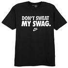 Nike Dont Sweat My Swag Mens T Shirt Black BNWT FAST FREE 