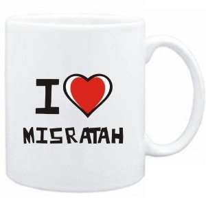  Mug White I love Misratah  Cities