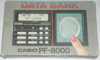 Casio PF 8000 Data Bank Super Memory Computer With Box & Manual  