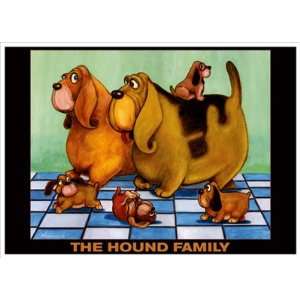  Kourosh Hounddog Family Picnic 4 x 2.75 Poster Print