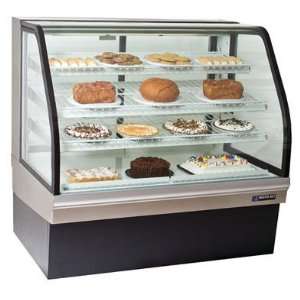  Wide Curved Glass Bakery Merchandiser Case   With Mirror Reflective 