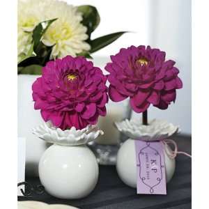  Porcelain Miniature Flower Vase Wedding Favor with Dahlia 