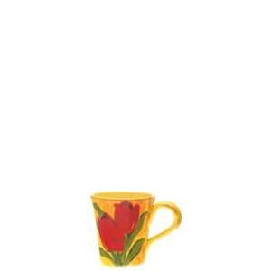  Vietri Saras Flowers Tulips Mug 13 Oz (Set Of 4)