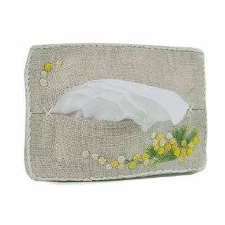 Mimosa Hand embroidered purse tissue holder cover