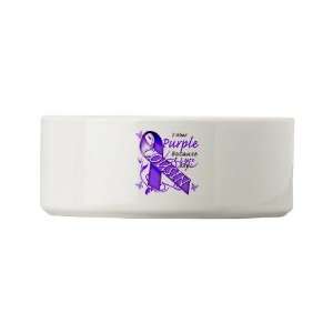  I Wear Purple I Love My Cousi Health Small Pet Bowl by 