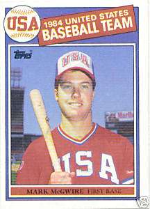 Topps 1985 Mark McGwire USA Baseball Team Card #401  