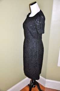   Collection Black Lace Open Back Black Dress 6 Sample 2011 NEW  
