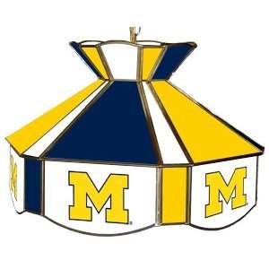 Michigan Wolverines Stained Glass Swag Light