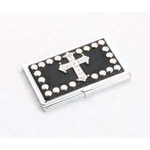  Case Faux Leather with Cross and Chrome Metal Studs 