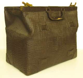 Vintage British Walrus Leather Bag / Suitcase / Case  