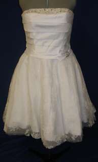 Fixer Informal Wedding Dress Prom Pageant White 14  