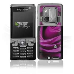  Design Skins for Sony Ericsson C702i   Purple Rose Design 