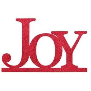 Red Glittered Joy Wall Word (1893 9 Embellish Your Story 