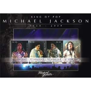  Michael Jackson in Memoriam 1958 200 Souvenir Sheet Stamps 