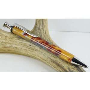 Molten Metal Acrylic Longwood Pen With a Platinum Finish