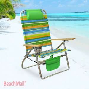   High Seat Heavy Duty Beach Chair w/ Drink Holder