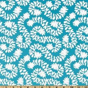  44 Wide Michael Miller Meandering Vines Turquoise Fabric 