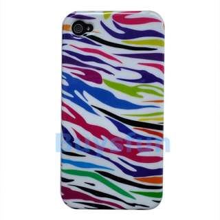 Stylish Colorful Zebra Hard Cover Case Skin iPhone 4 4G  