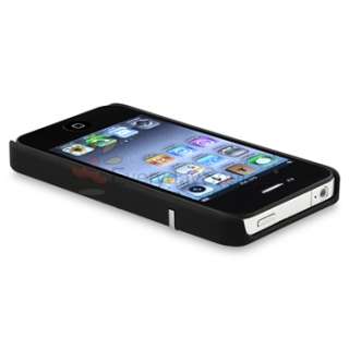   for Apple iPhone 4 4S AT&T Verizon Headset Mic+Hard Case+Film  